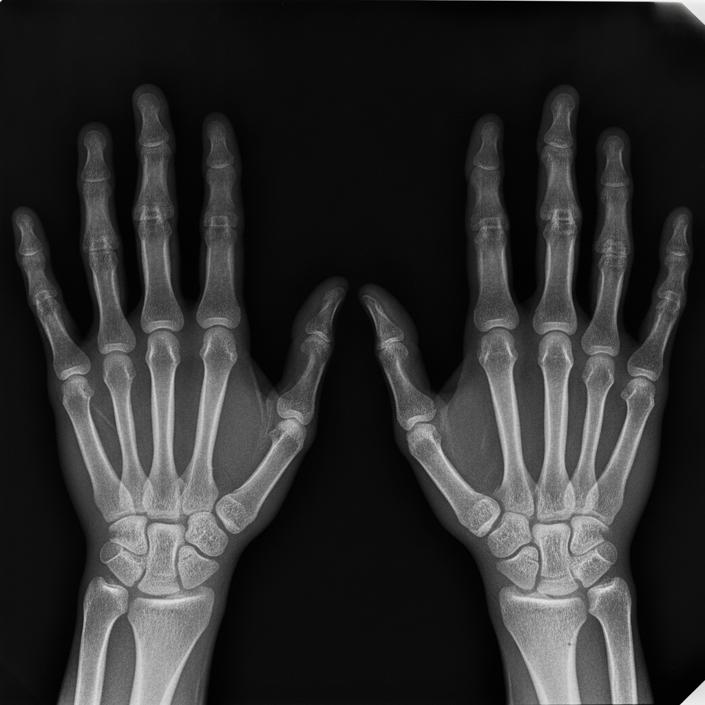 Radiographie des mains — face